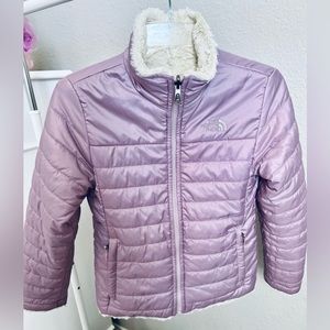Beanie Hat & Reversible Jacket Moosebud North Face Ashen Purple  M 10/12 Girls